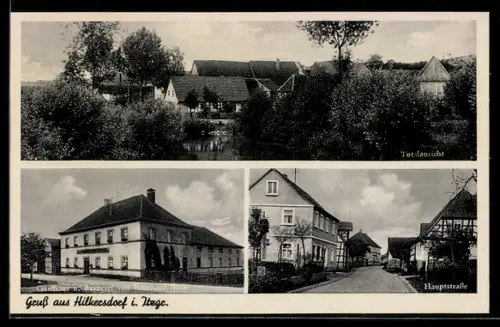 AK Hilkersdorf i. Itzgr., Gasthaus und Brauerei von Bernhard Bock