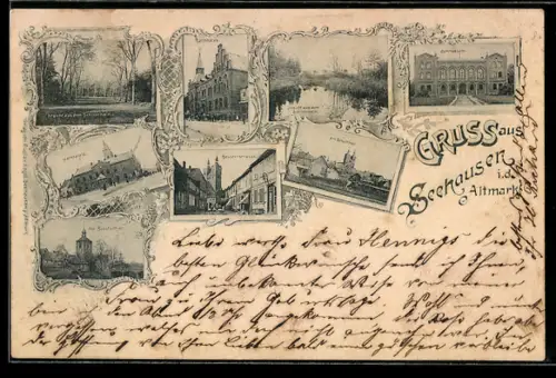 AK Seehausen i. d. Altmark, Rathaus, Beusterstrasse, Am Schulthor