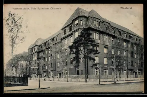 AK Frankfurt-Westend, Kirschen-Allee Ecke Spandauer Chaussee
