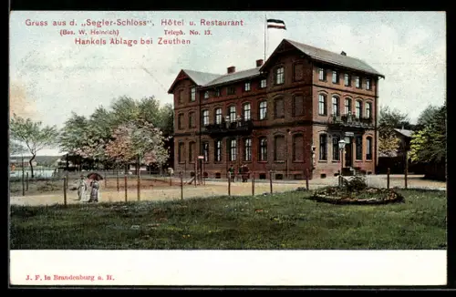 AK Hankels Ablage /Zeuthen, Hotel und Restaurant Segler-Schloss, Bes. W. Heinrich