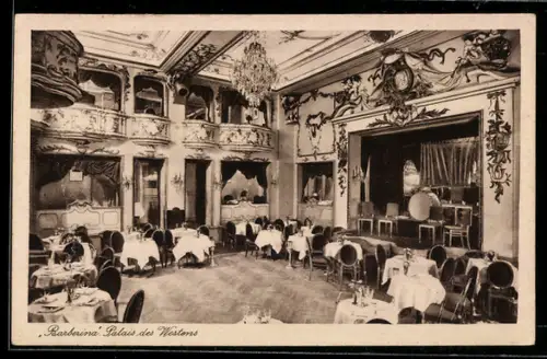 AK Berlin-Charlottenburg, Gasthaus Barberina, Inh. Georg Tichauer, Palais des Westens, Hardenbergstrasse 18