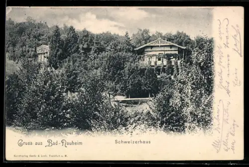 AK Bad Nauheim, Schweizerhaus im Wald