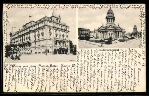 AK Berlin, Palast-Hotel, Gendarmenmarkt