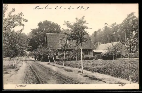AK Berlin-Tegel, Försterei mit Strassenpartie