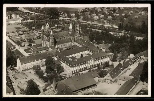 AK Maria Laach, Abtei Maria Laach vom Flugzeug aus