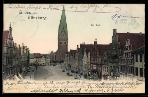 AK Lüneburg, Am Sand, Blick zur Kirche