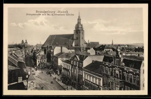 AK Brandenburg /Havel, Hauptstrasse, St.-Katharinen-Kirche