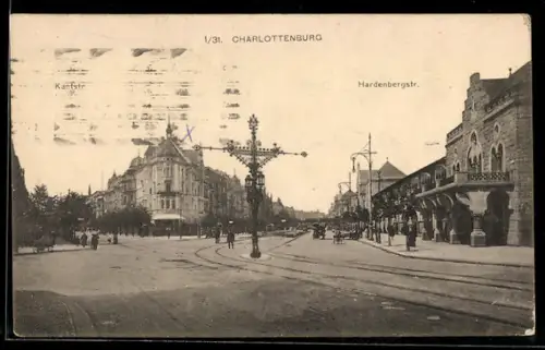 AK Berlin-Charlottenburg, Kantstrasse und Hardenbergstrasse