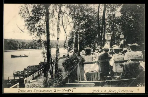 AK Berlin-Schlachtensee, Blick von der Neuen Fischerhütte