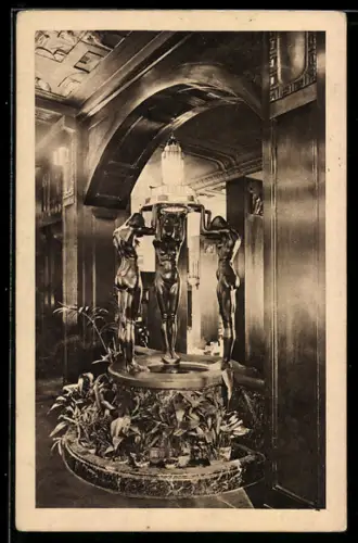 AK Berlin-Tiergarten, Weinhaus Rheingold, Brunnen Rheingoldtöchter