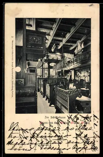 AK Berlin, Schifferhaus im Restaurant Kaiser Keller, Innenansicht