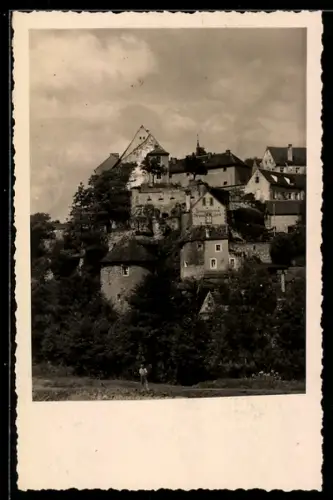 Foto-AK Sulzbach-Rosenberg, Schlossberg, Ortsansicht mit historischen Gebäuden
