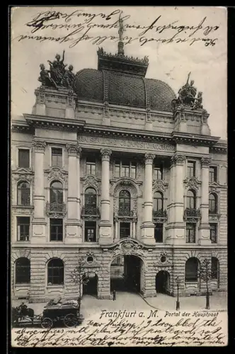 AK Frankfurt a. M., Portal der Hauptpost