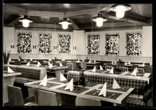 AK Berlin, Restaurant Schinkelklause, Innenansicht, Oberwallstrasse