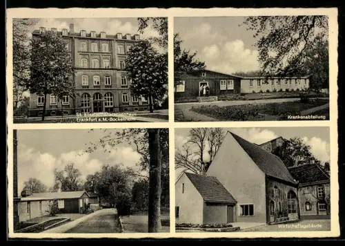 AK Frankfurt am Main-Bockenheim, St. Elisabethenkrankenhaus, Krankenabteilung, Wirtschaftsgebäude