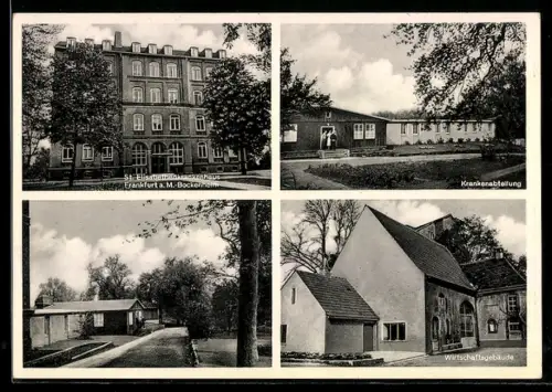 AK Frankfurt a. M.-Bockenheim, St. Elisabethenkrankenhaus, Krankenabteilung, Wirtschaftsgebäude