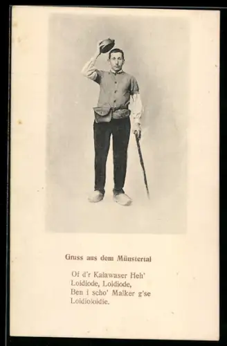 AK Junger Mann in elsass-lothringischer Tracht