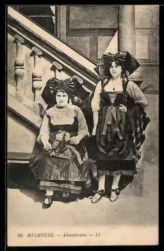 AK Mulhouse, Alsaciennes, elsass-lothringische Tracht