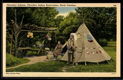 AK Cherokee Indians in their reservation