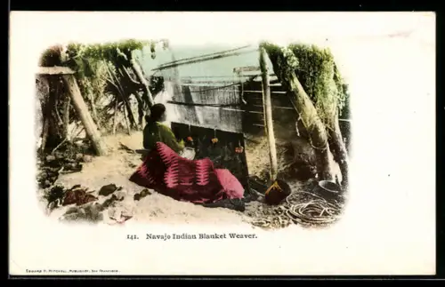 AK Navajo Indian Blanket Weaver