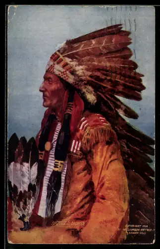 AK Portrait of Native American Spotted Horse