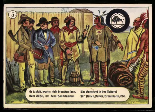 AK Trade scene with Native Americans