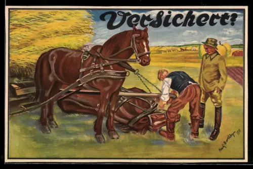 Vertreterkarte Berlin, Perleberger-Gesellschaft a. G., Tier-Versicherung, Nürnberger Strasse 56