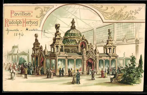 Vertreterkarte Berlin, Pavillon Rudolph Hertzog, Textilhändler, Breite-Strasse