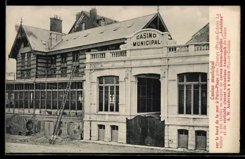 Vertreterkarte Anvin /Pas-de-Calais, A. W. Andernach, Fabricant de Produits Hydrofuges, Casino municipal