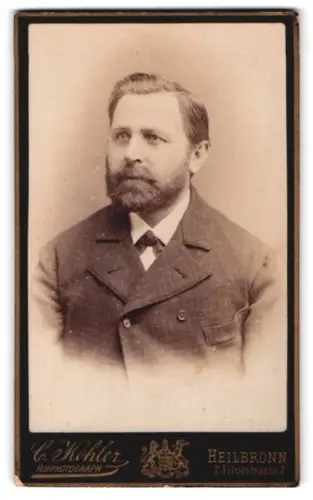 Fotografie C. Kohler, Heilbronn, Titotstrasse 7, Porträt eines Mannes