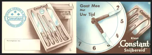 Vertreterkarte Solingen, Friedr. Herder, Schneidwaren und Messer der Marke Constant