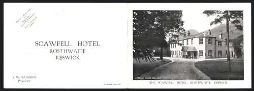 Vertreterkarte Rosthwaite, Keswick, Scawfell Hotel, Ansicht vom Scawfell Hotel