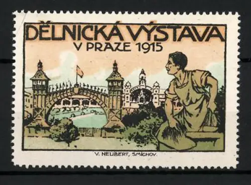 Reklamemarke Praha, Delnická Výstava 1915, Ausstellungsgelände