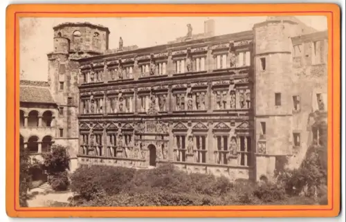 Fotografie unbekannter Fotograf, Ansicht Heidelberg, Fassade des Schlosses
