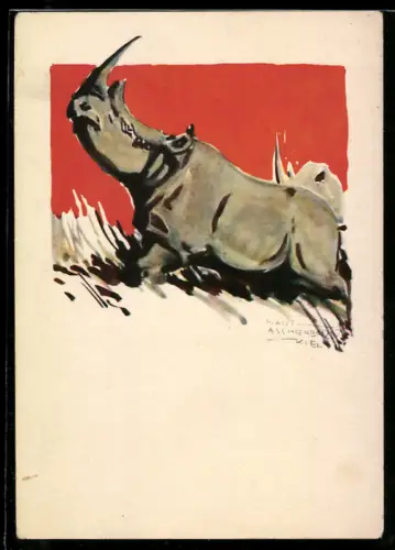 AK Nashorn an einer Anhöhe