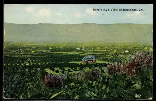 AK Redlands, CA, Birds Eye view of the place