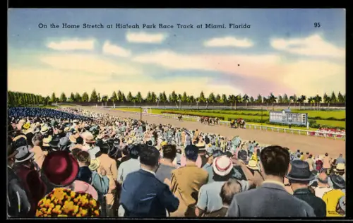 AK Miami, FL, On the home stretch at Hialeah Park Race Track