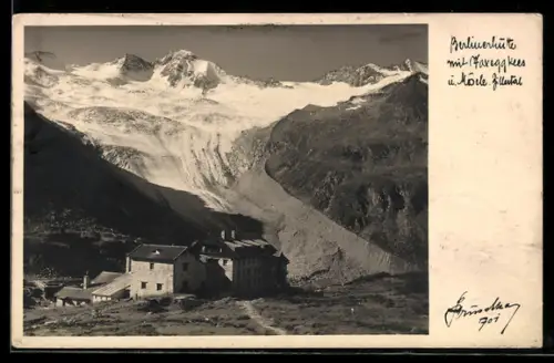 AK Berlinerhütte, Blick auf die Berghütte
