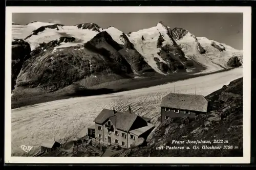 AK Franz Josefshaus, Totale mit Pasterze und Gross Glockner