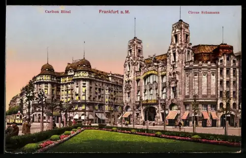 AK Frankfurt a. M., Carlton Hotel, Circus Schumann