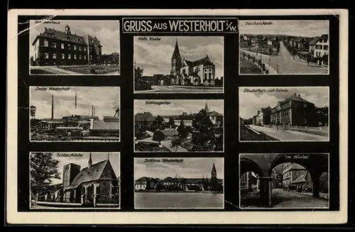 AK Westerholt i. W., Zeche Westerholt, Geschwisterstrasse, Krankenhaus