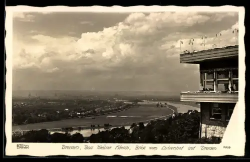 AK Dresden, Bad Weisser Hirsch, Blick vom Luisenhof auf Dresden