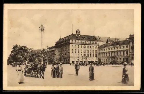 AK Berlin, Unter den Linden, Hotel Adlon, Panorama