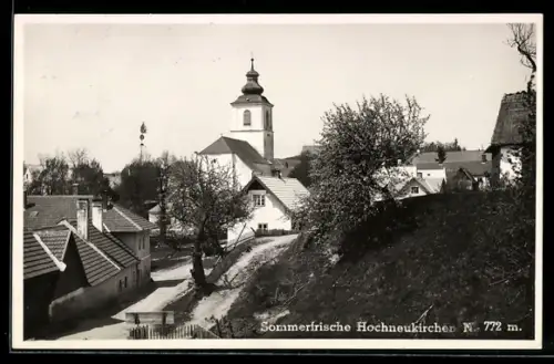 AK Hochneukirchen, Ortsansicht mit Kirche