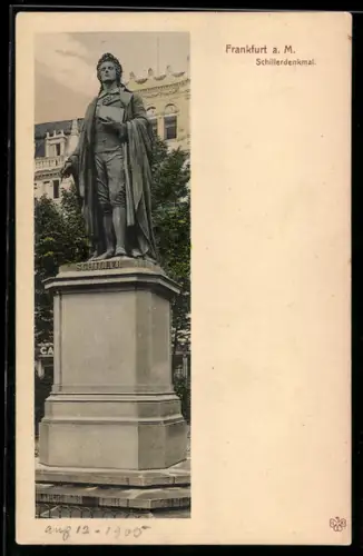 AK Frankfurt a. M., Schillerdenkmal