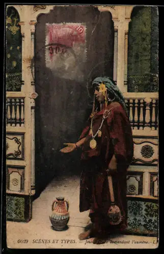 AK Scènes et Types, Jeune Arabe demandant l`aumône, arabische Volkstypen