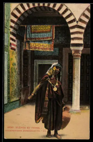 AK Scènes et Types, Occupations Domestiques, arabische Volkstypen