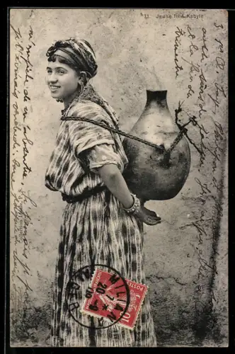 AK Jeune fille Kabyle, arabische Volkstypen