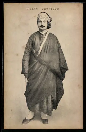 AK Alep, Type du Pays, Araber in Landestracht