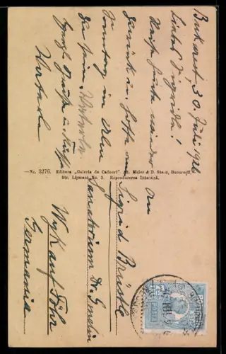 AK Portrait eines Rumänen auf einem Pferd